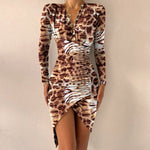 robe léopard moulante